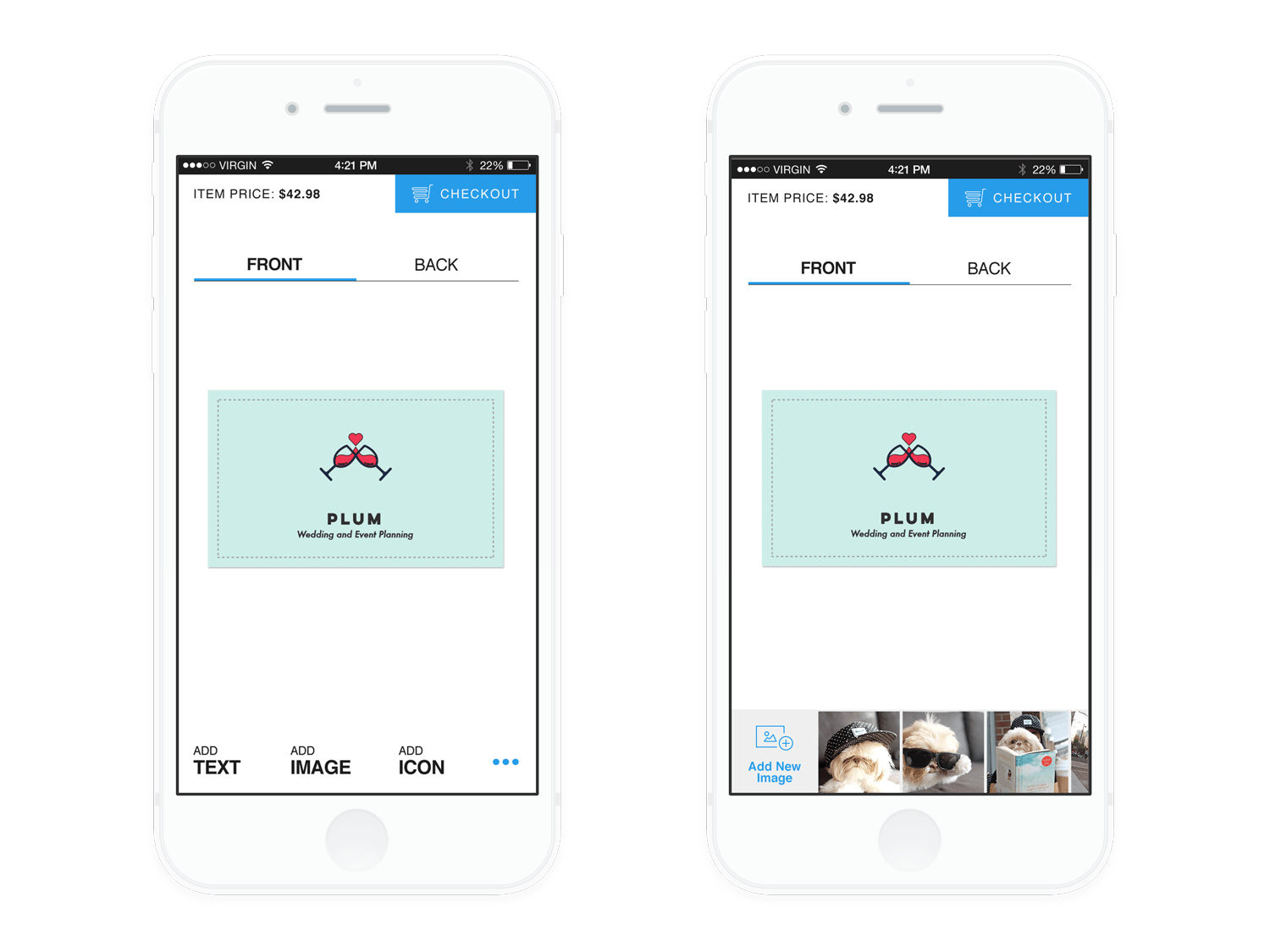 Photo builder mobile interface