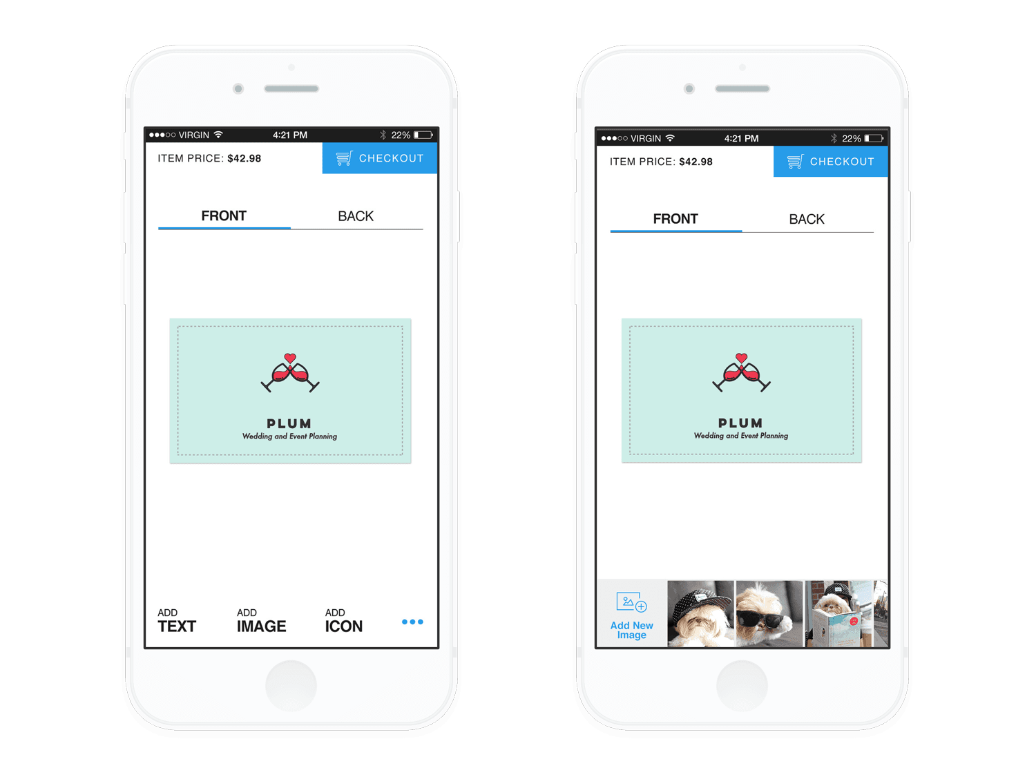 Photo builder mobile interface